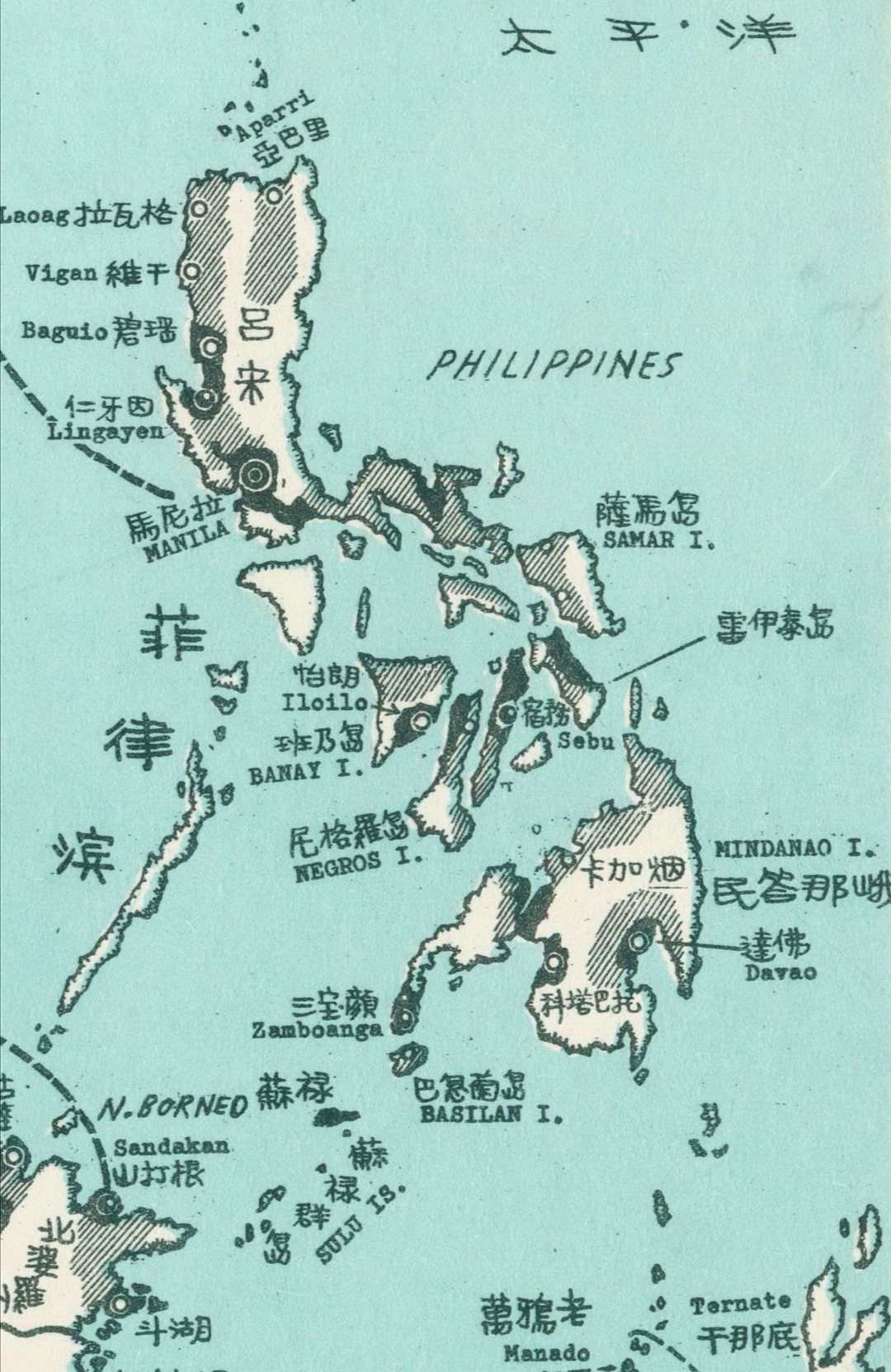 手绘老地图:华侨在南洋地区分布图