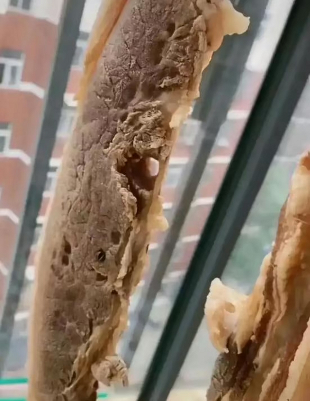 朋友送的腊肉是不是长虫了,有没有懂的帮忙看看