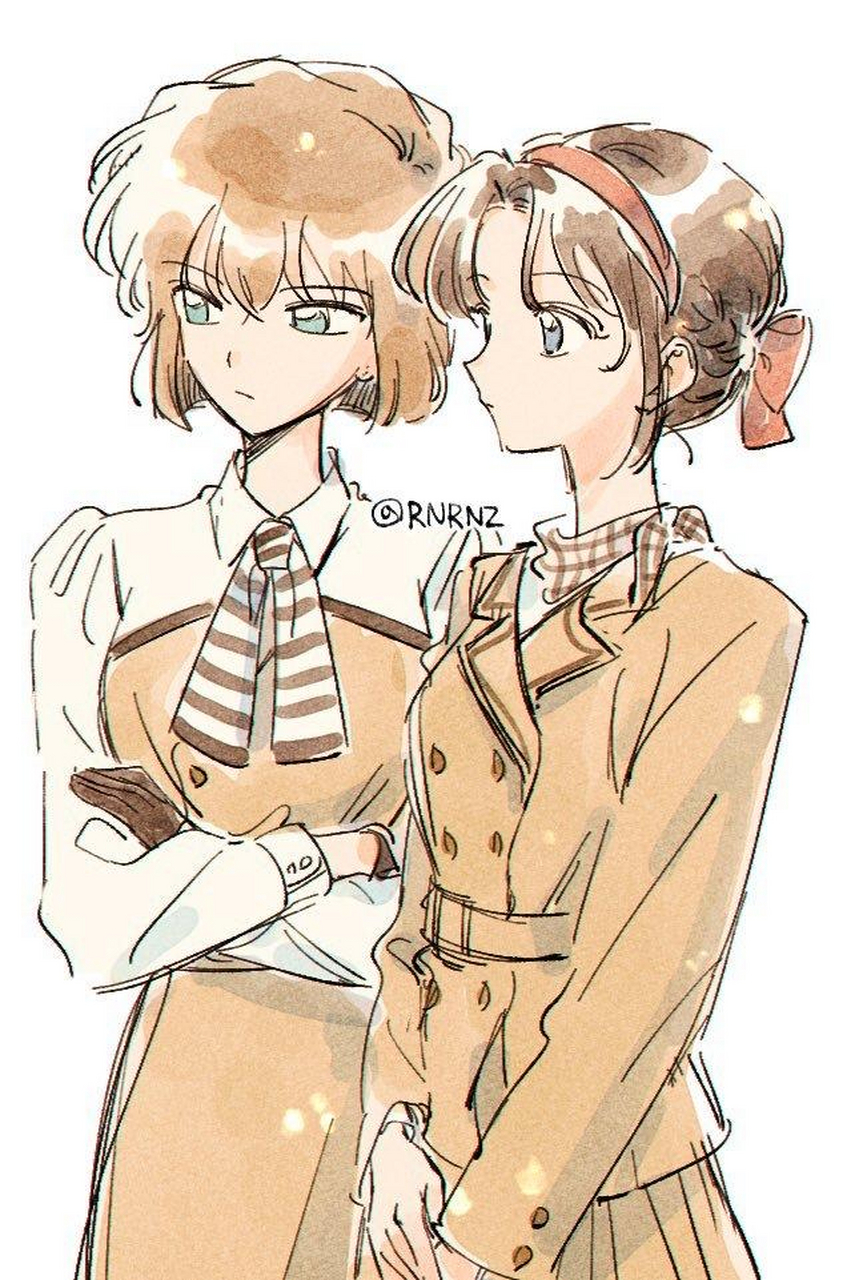 长大后的灰原哀和步美 姐妹花