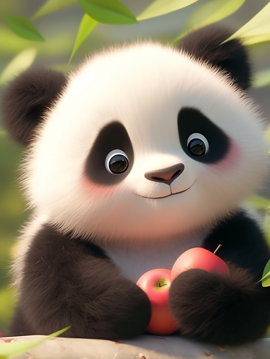 大熊猫幼崽可爱头像壁纸背景图