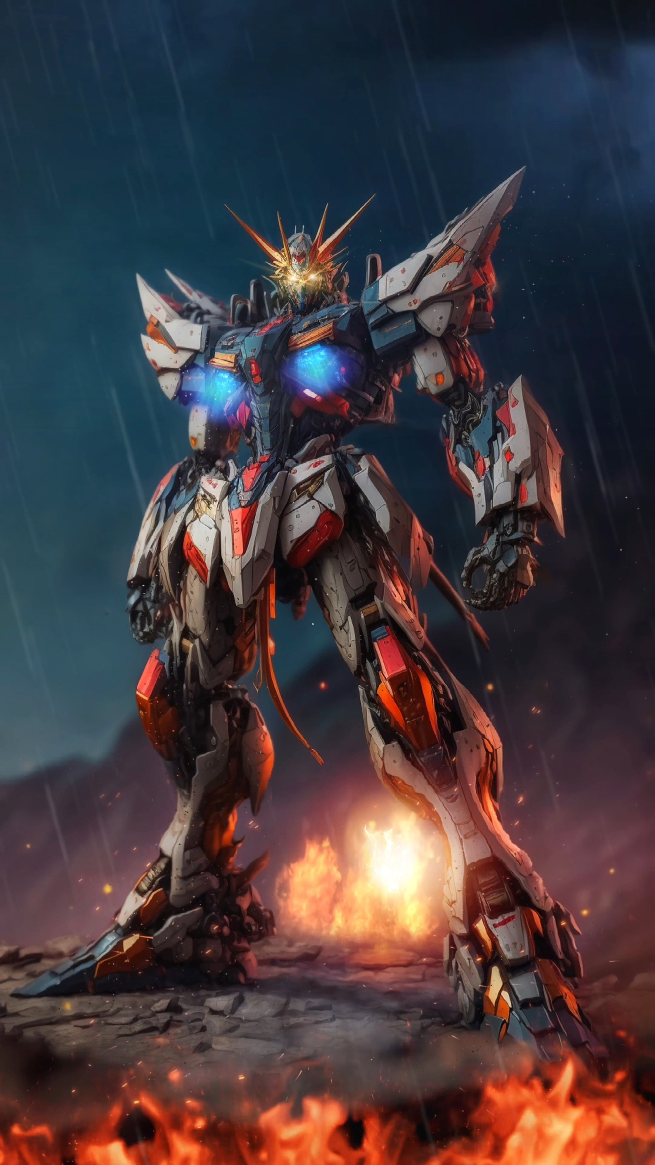 原创绘画,送你一张高达机甲手机动态壁纸