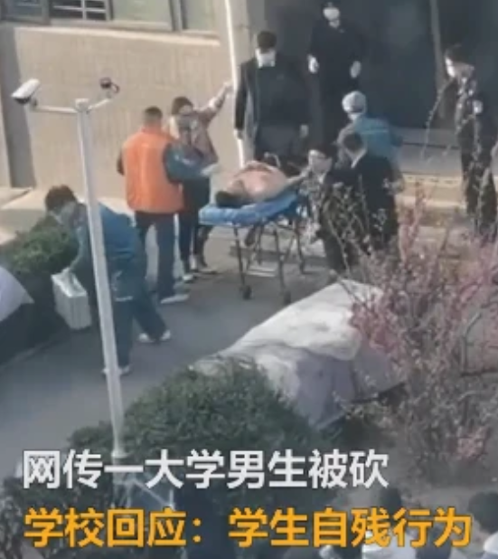 郑州财经男生自伤照片图片