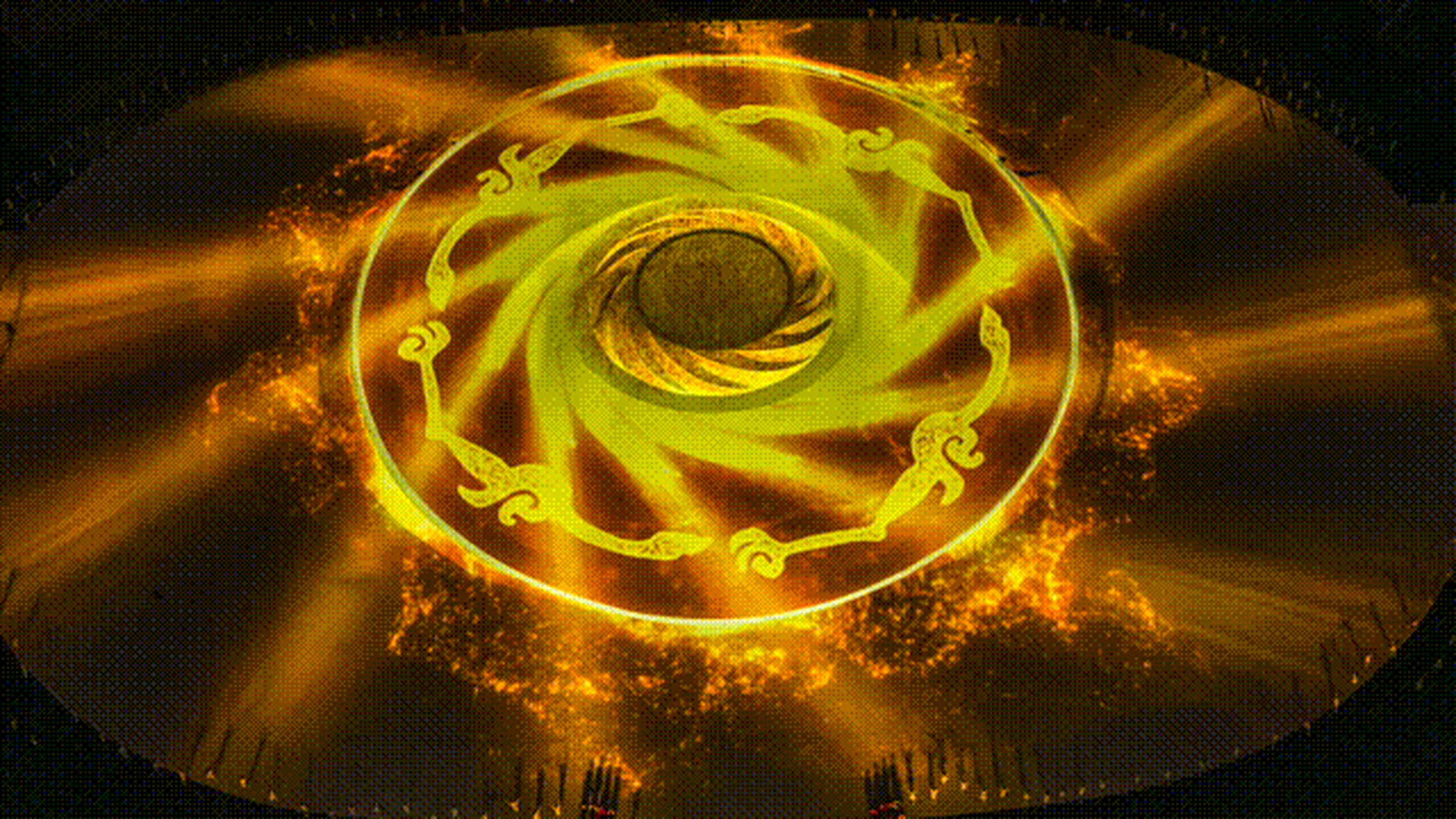 成都大运会开幕式:太阳神鸟绽放光芒  在成都大运会的开幕式上,一个