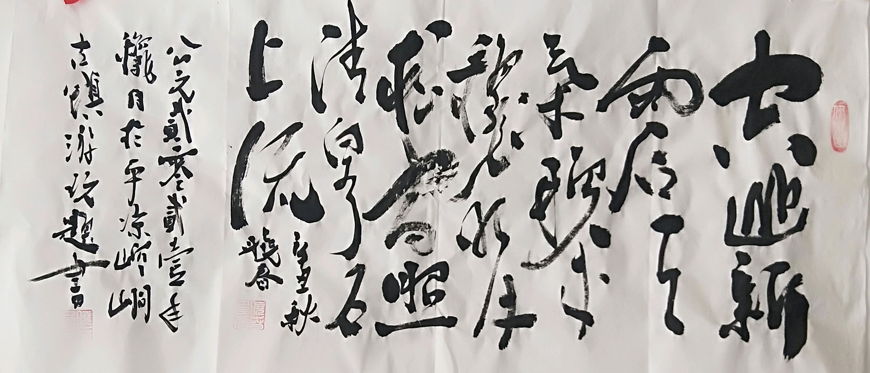 中国当代著名书法大师马晓春书法珍宝在平凉书香斋古玩字画厅展出