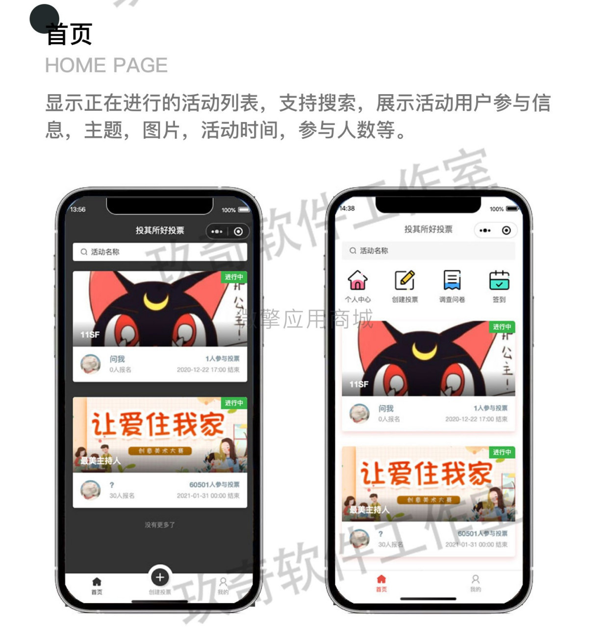 【微信小程序】投其所好投票迷你平台V1.6.9投票小程序，一款非常受欢迎的微信投票小程序源码插图2