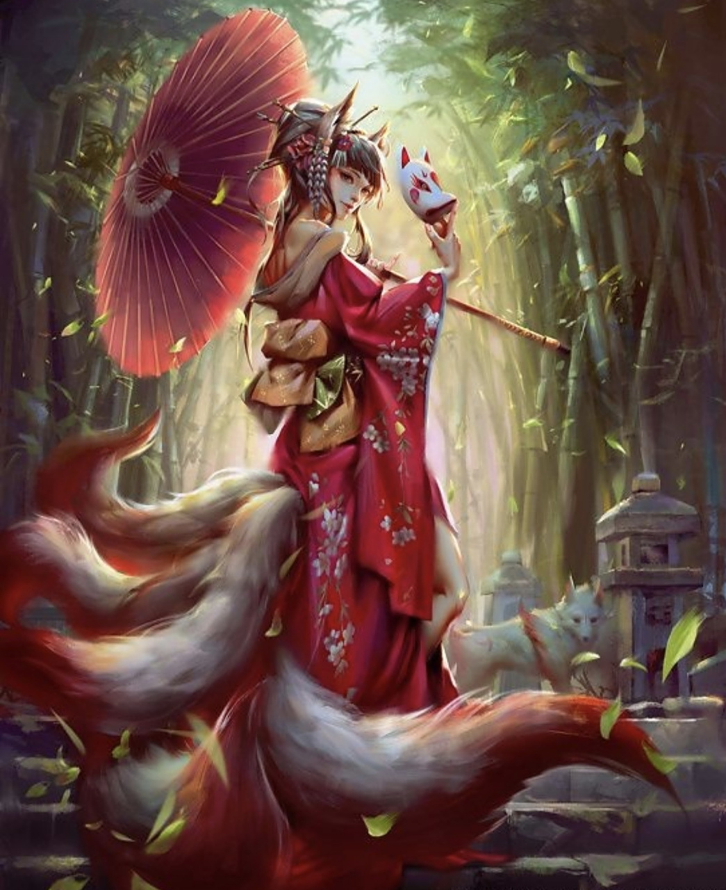 美艳的狐狸姐姐#二次元# #动漫壁纸