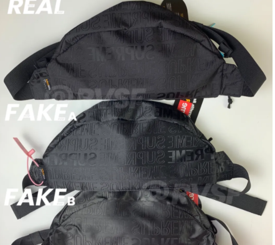 supreme ss19腰包真假对比