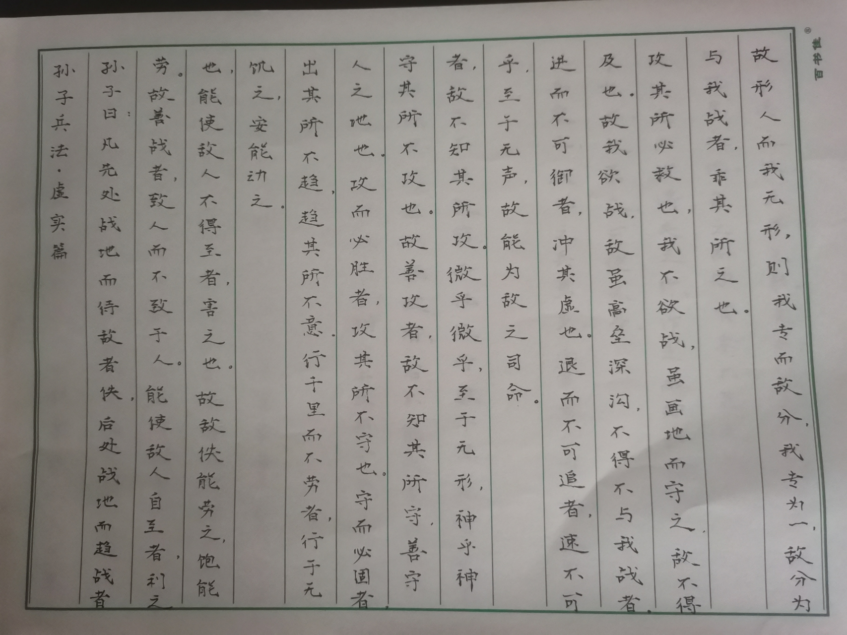孙子兵法十三篇之六:虚实篇