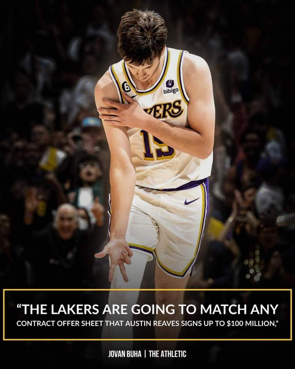 有消息说湖人将会给奥斯汀·里夫斯开出1亿美元的合同.