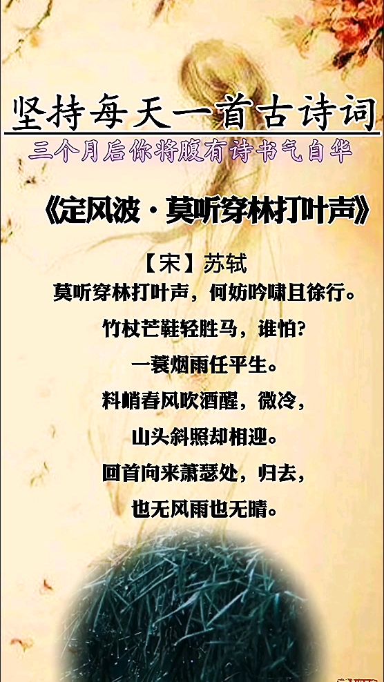 定风波莫听穿林打叶声宋苏轼