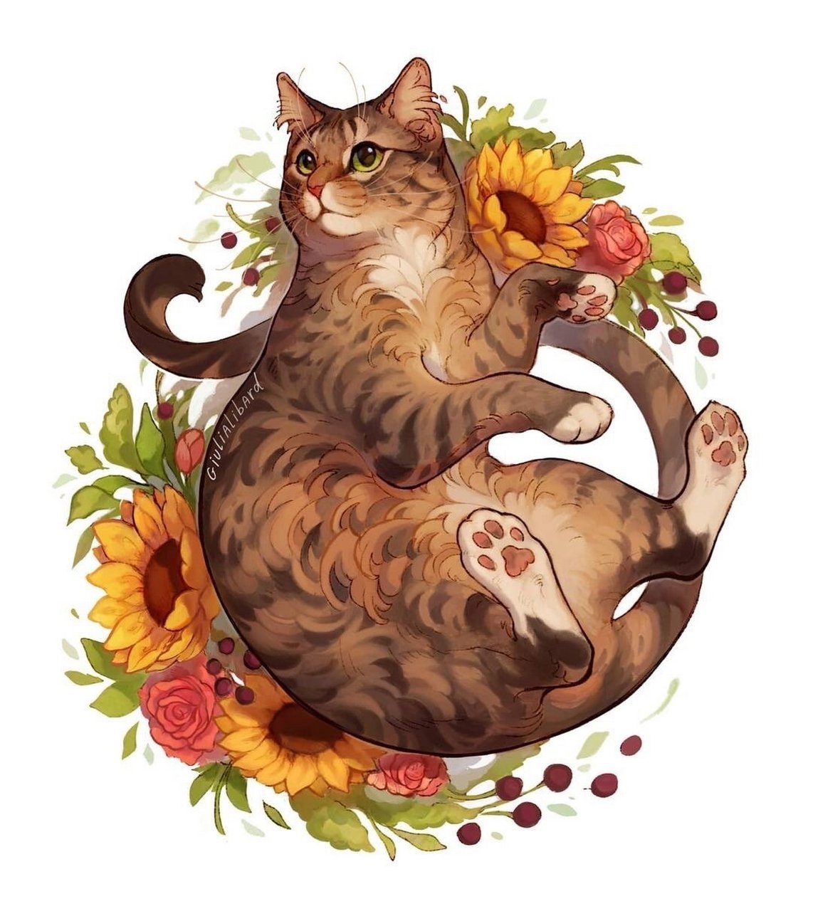 画师giulialibard的猫咪作品 676767 #绘画欣赏