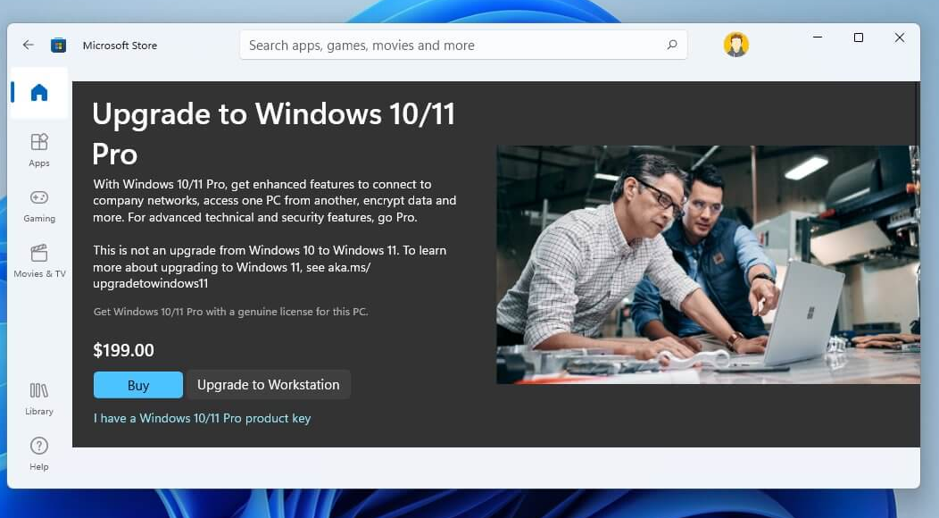 win11家庭版升级专业版多少钱(低至348元)