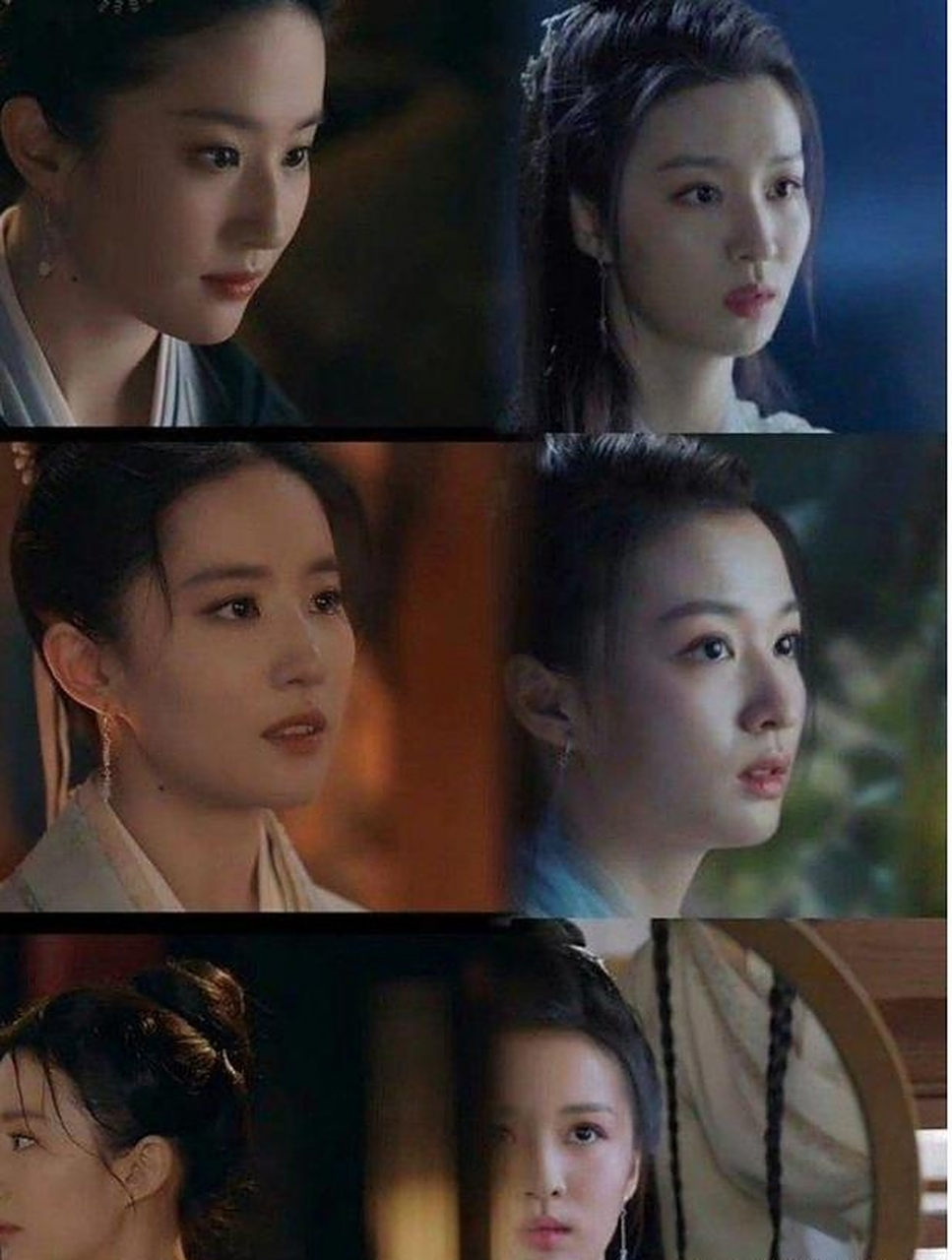 刘亦菲和王楚然的对比图  果然,没有对比就没有伤害[吃鲸]