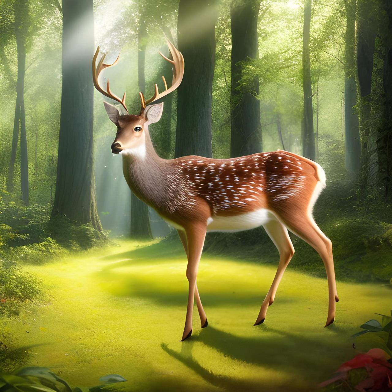 分享一组鹿图片(一路好运)#鹿# #好运