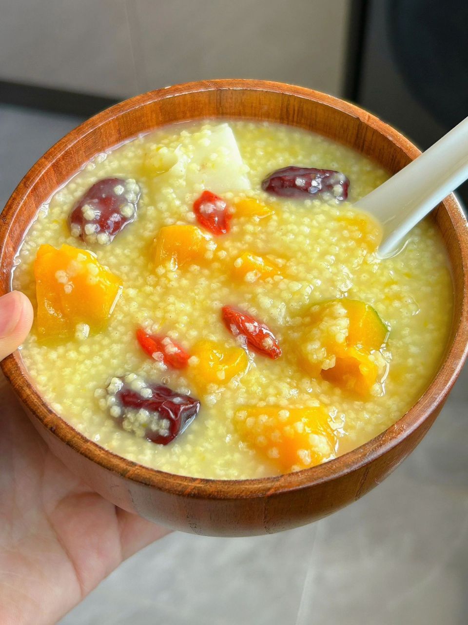 南瓜小米粥03 香甜软糯～暖身又暖胃!喝完太舒服啦!