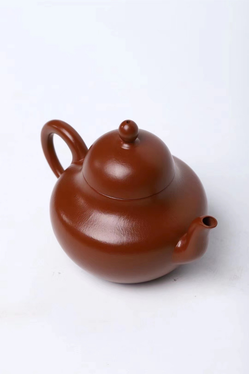 朱泥名家秦巡全手《思亭》#紫砂壶# #全手工#  容量:160cc,泥料采用