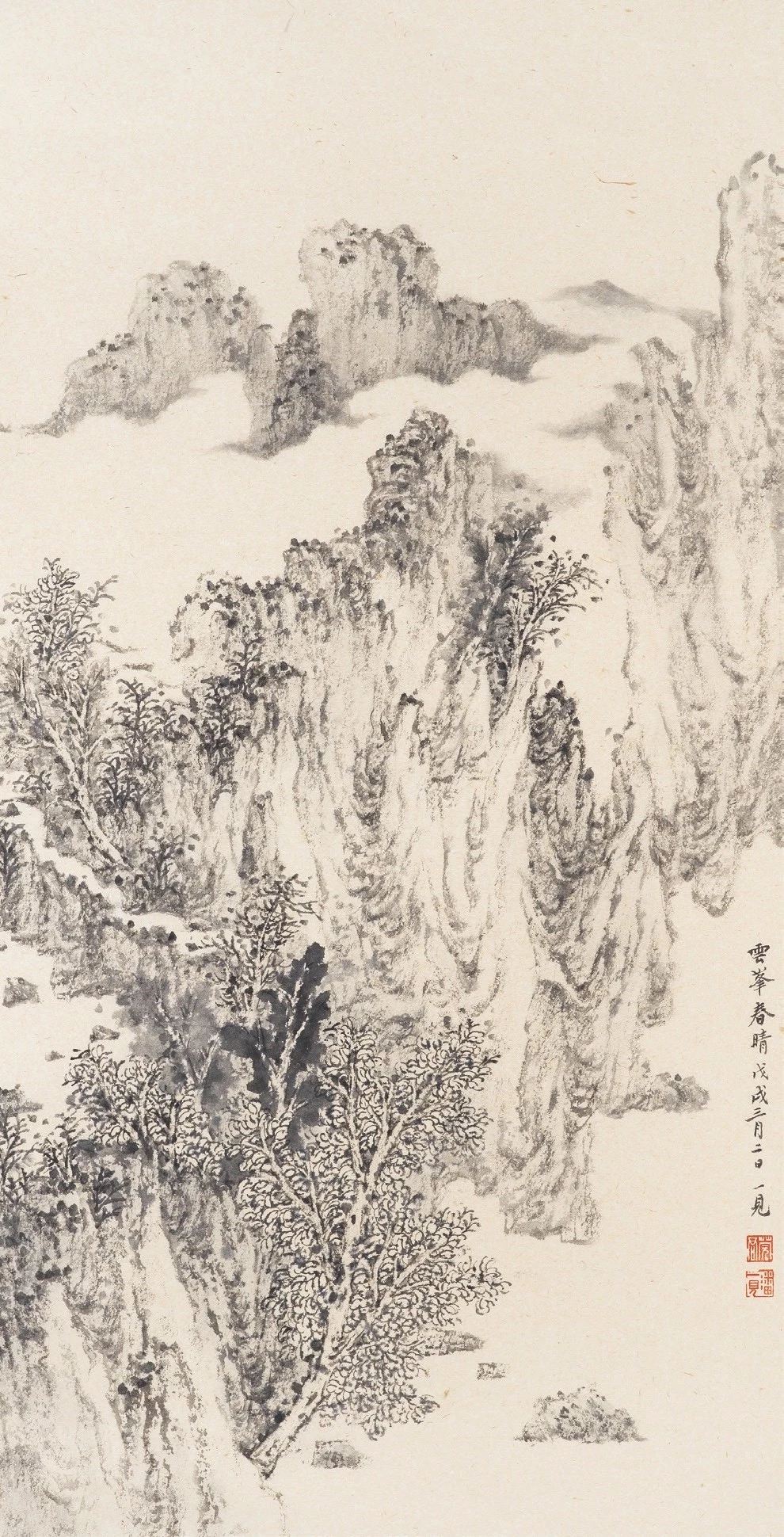 国画家|潘一见的山林里,有一种文心,一种闺阁气质
