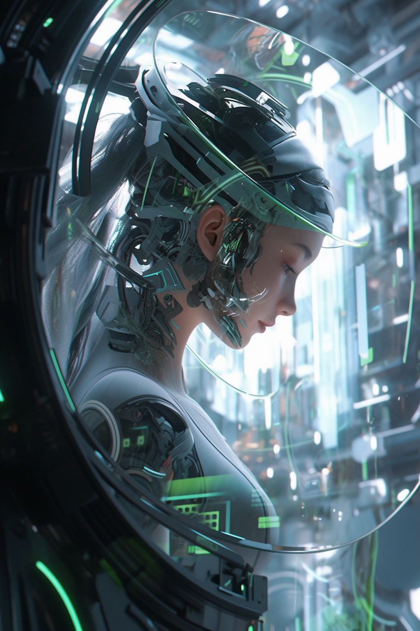 机械美女头像#ai绘画# #美女# #壁纸