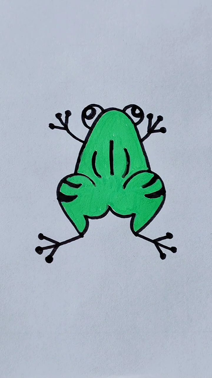 正反2画小青蛙 #简笔画 #幼儿简笔画 #简笔画教程