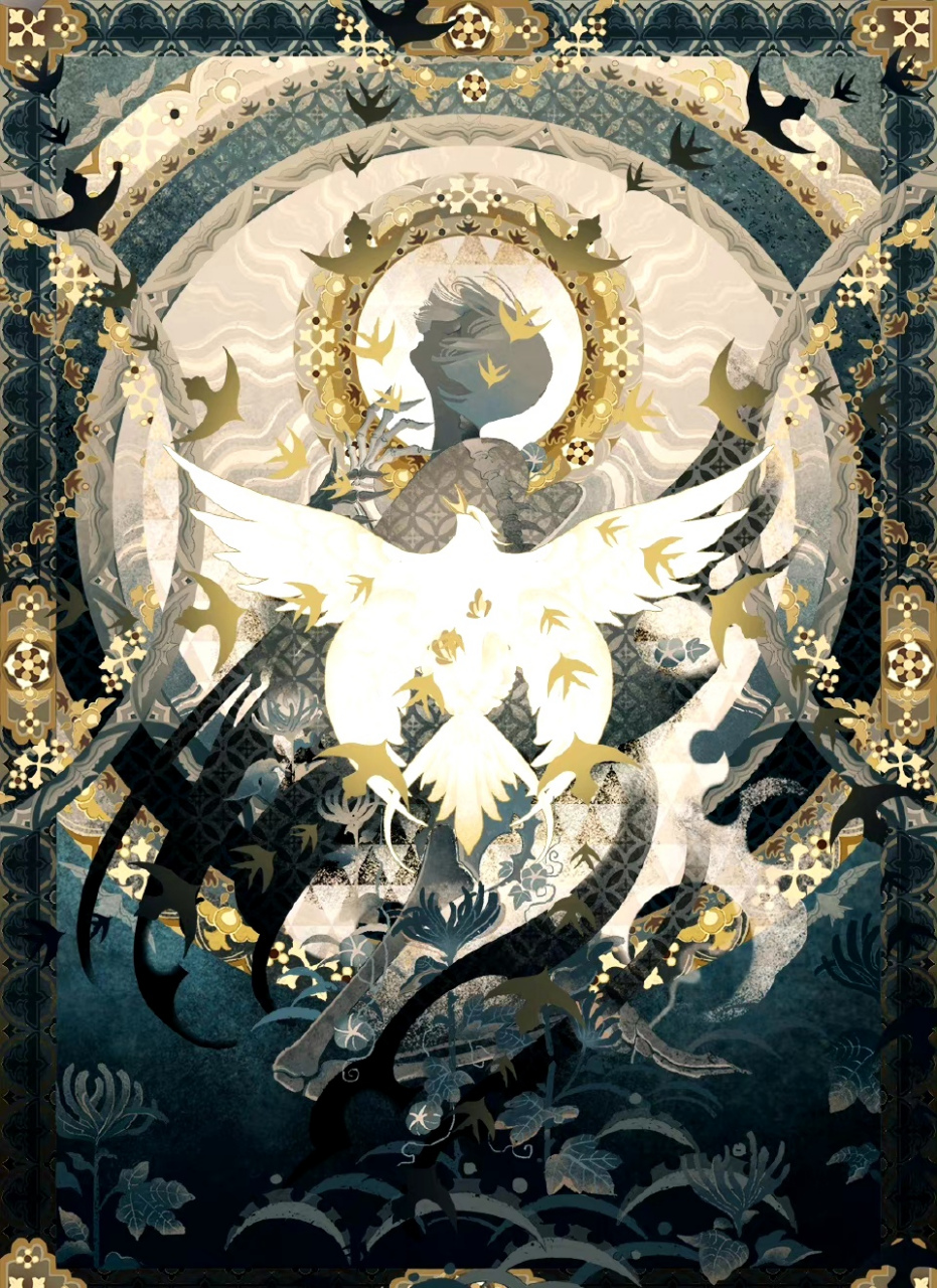 画师sainker场景角色作品欣赏,画风复古而富有创意,充满了壁画的质感.