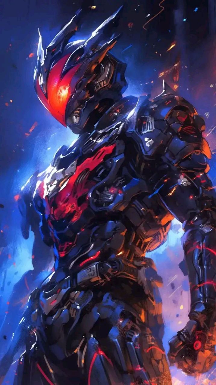 动漫壁纸# #插画# 机甲风暴