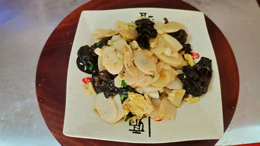店主分享:“鸡蛋木耳炒山药”的家常做法,最新吃法,简单易学
