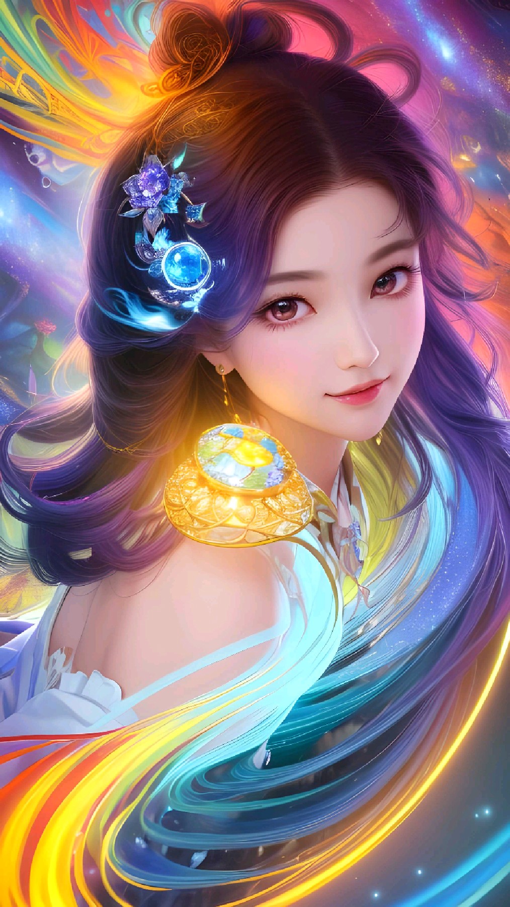 ai绘画,仙气的动漫美少女