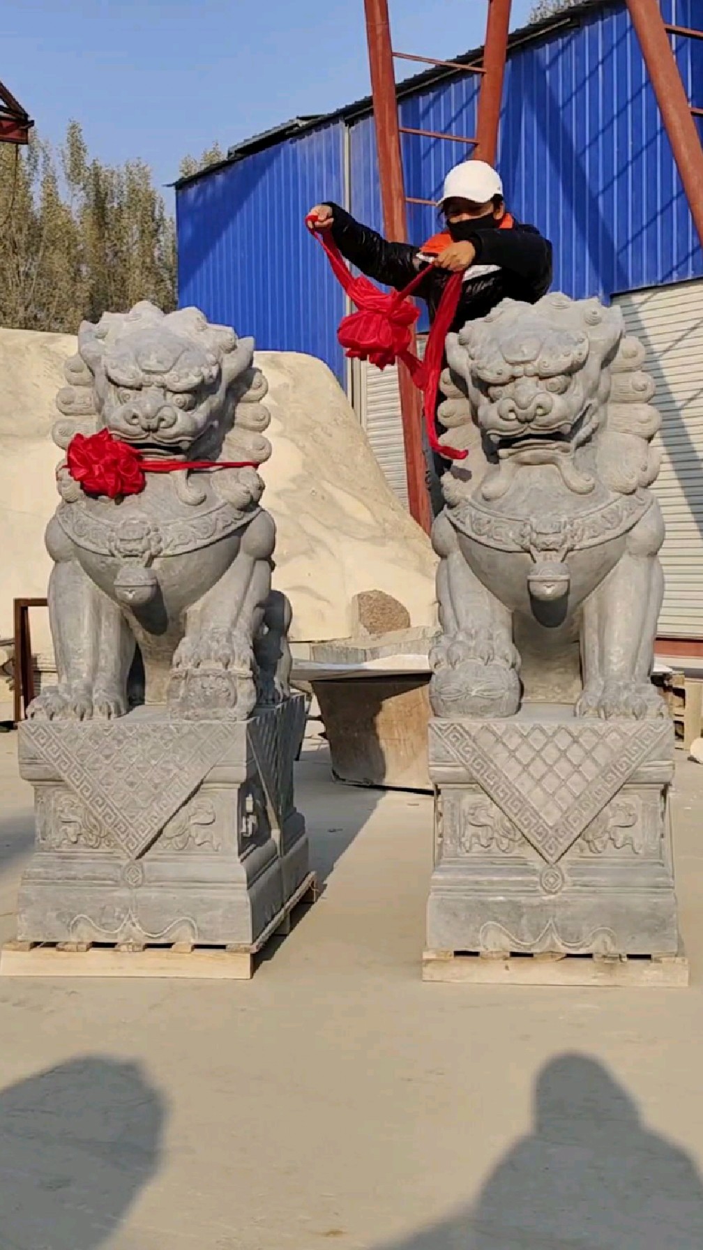 大型石狮子庭院门口摆件