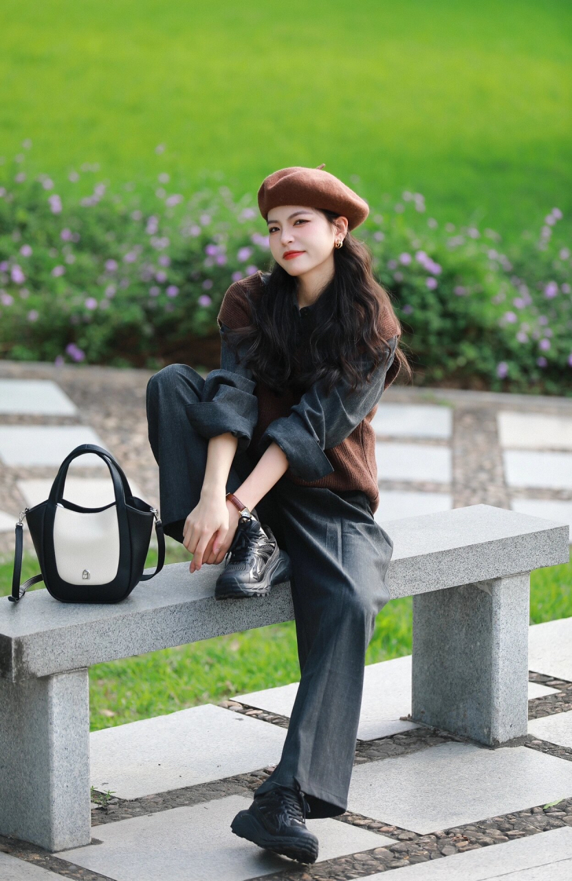 灰棕搭配 天生一对779015|||#文艺穿搭[话题]