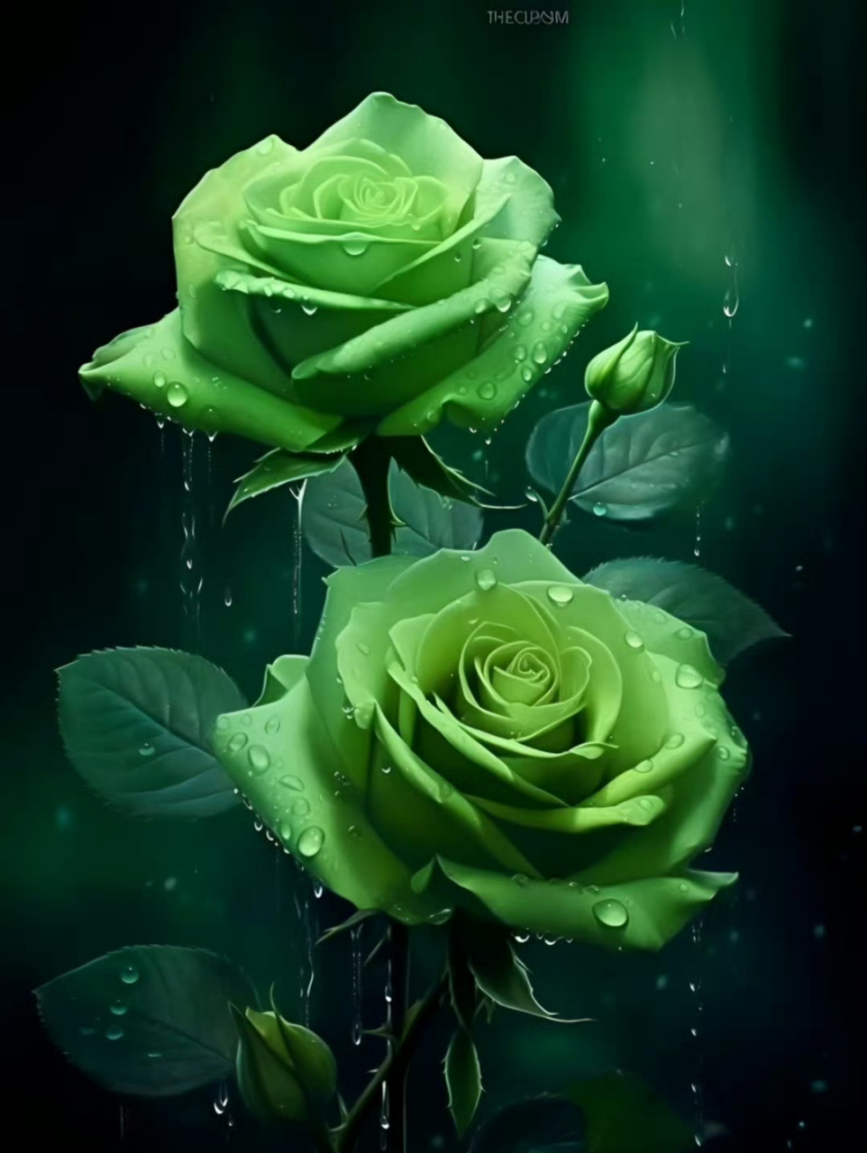 唯美绿玫瑰壁纸 #老司机驾驶经验分享