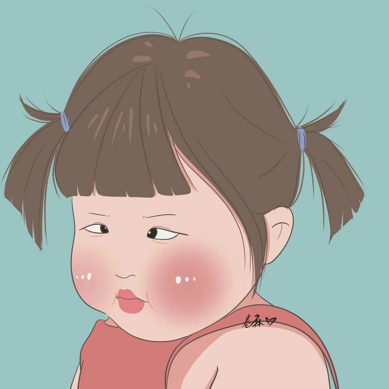 大胖娃娃头像分享,脸大怎么啦,我又不减肥