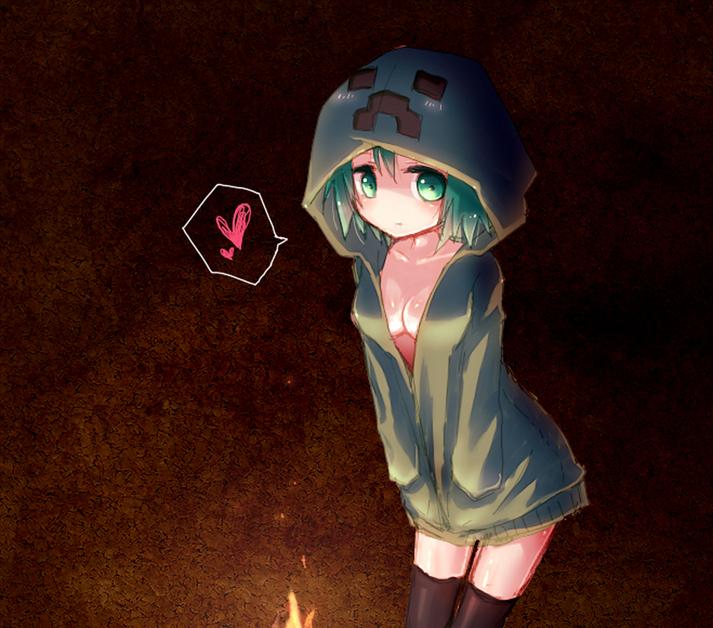 奶奶滴,给我玩阴的是吧(指埋伏在矿洞里准备偷袭)——苦力怕(我的世界