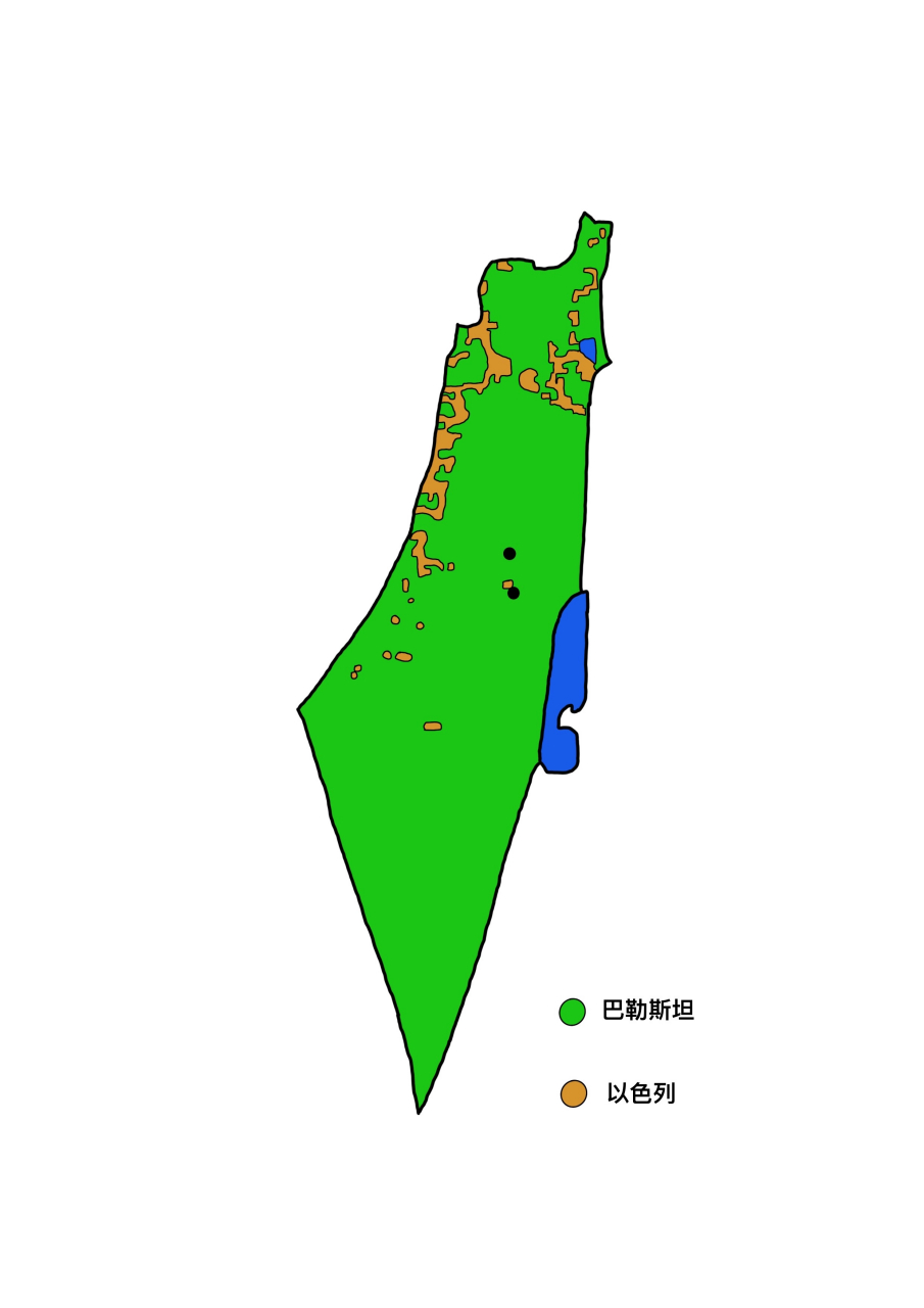 巴勒斯坦国土变化图图片