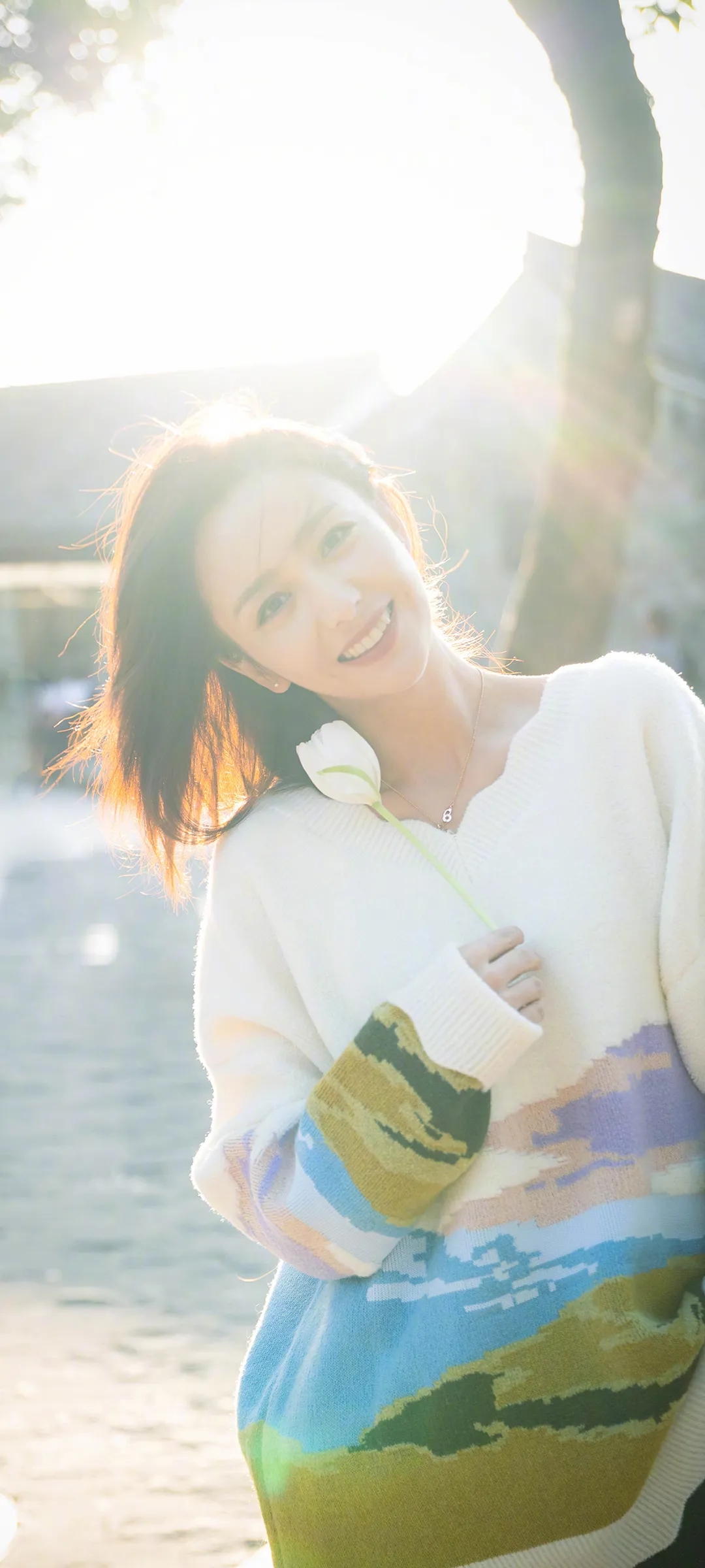 佟丽娅全面屏手机壁纸