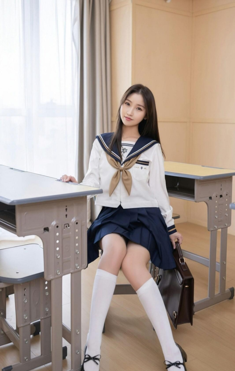 清纯可爱的学生服少女