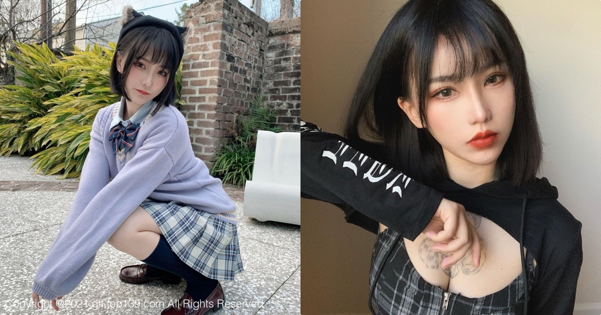 甜美妹子「火辣暗黑风格」美照网络疯传