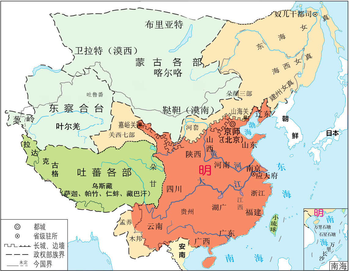 看明清国土面积变化,就知道清朝对我国疆域的贡献