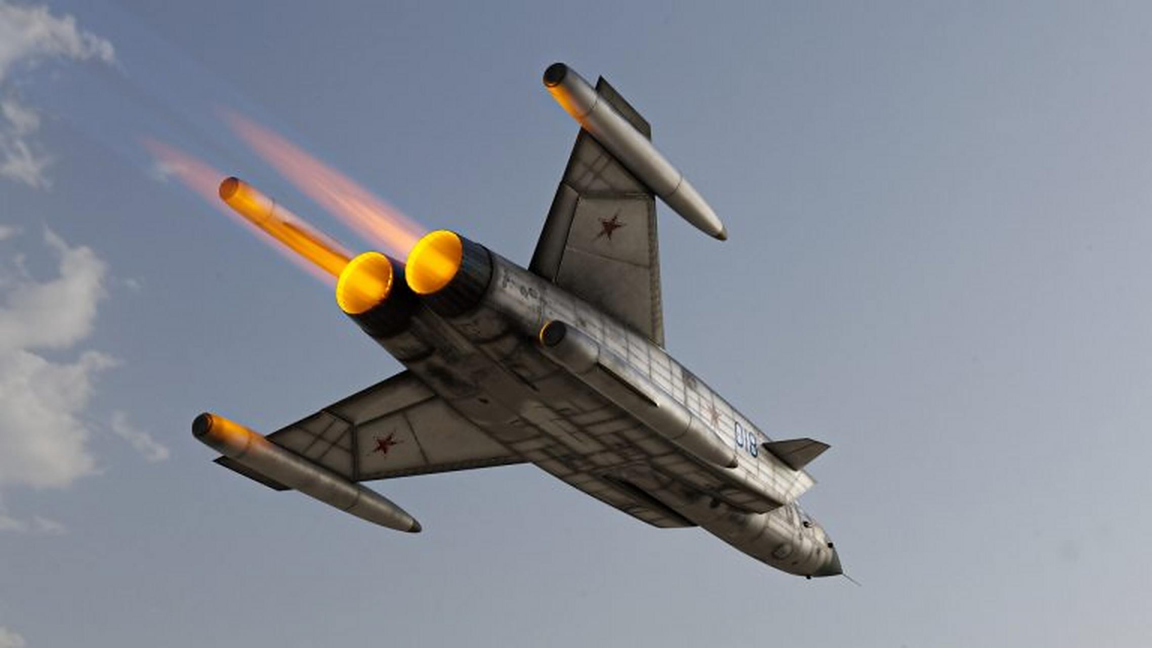 架空战机欣赏:苏霍伊"暴风雪-1a"垂直起降战斗机,由苏霍伊年轻设计师