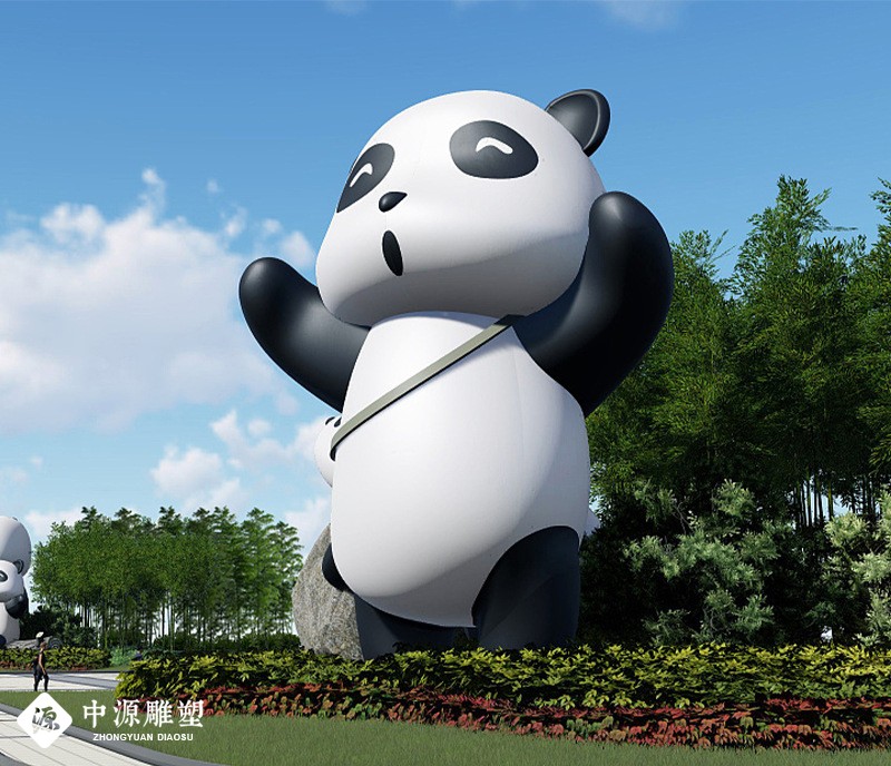 玻璃钢功夫熊猫雕塑