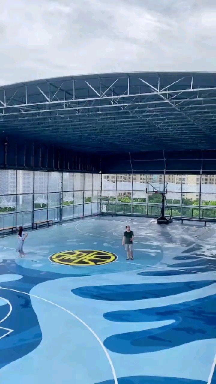 天台顶楼篮球场雨棚篮球推拉棚篮球活动棚