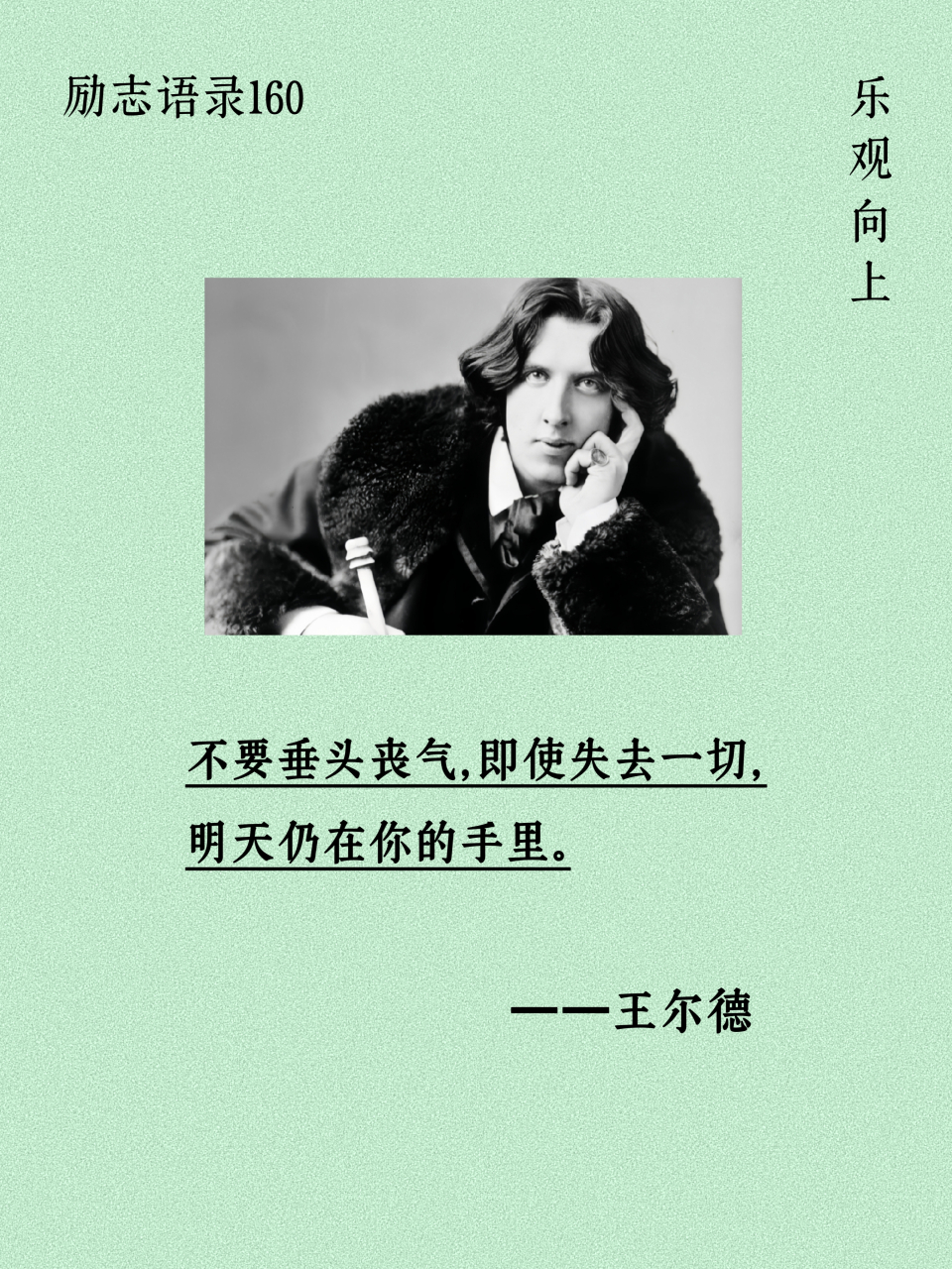 王尔德 精髓提取:乐观向上 #励志# #励志语录