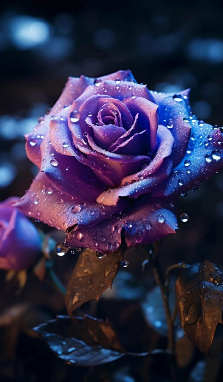 蓝紫玫瑰花!神秘浪漫!悠悠岁月中,会增添诸多的美好