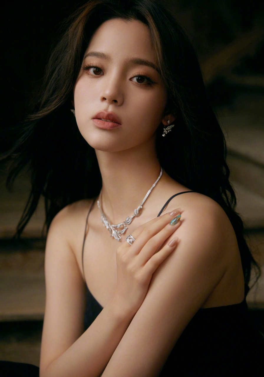 欧阳娜娜真是越来越有女人味了,身穿吊带长裙搭配微卷长发,时尚性感