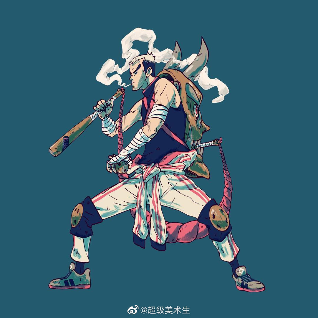 当潮流文化遇上热血画风,给人极强的视觉冲击力