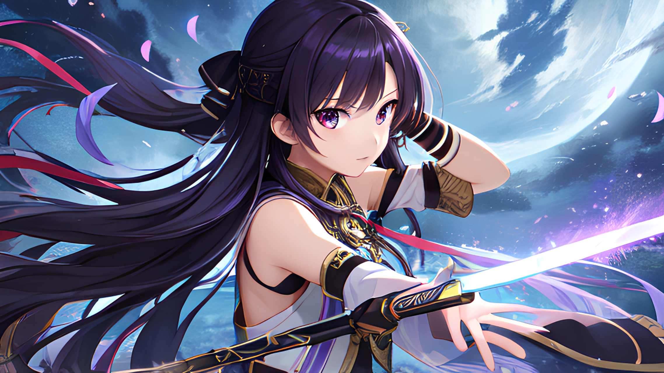 觉醒吧二次元# ai绘画,用十香原型生成的图片,感觉画出的小姐姐还真