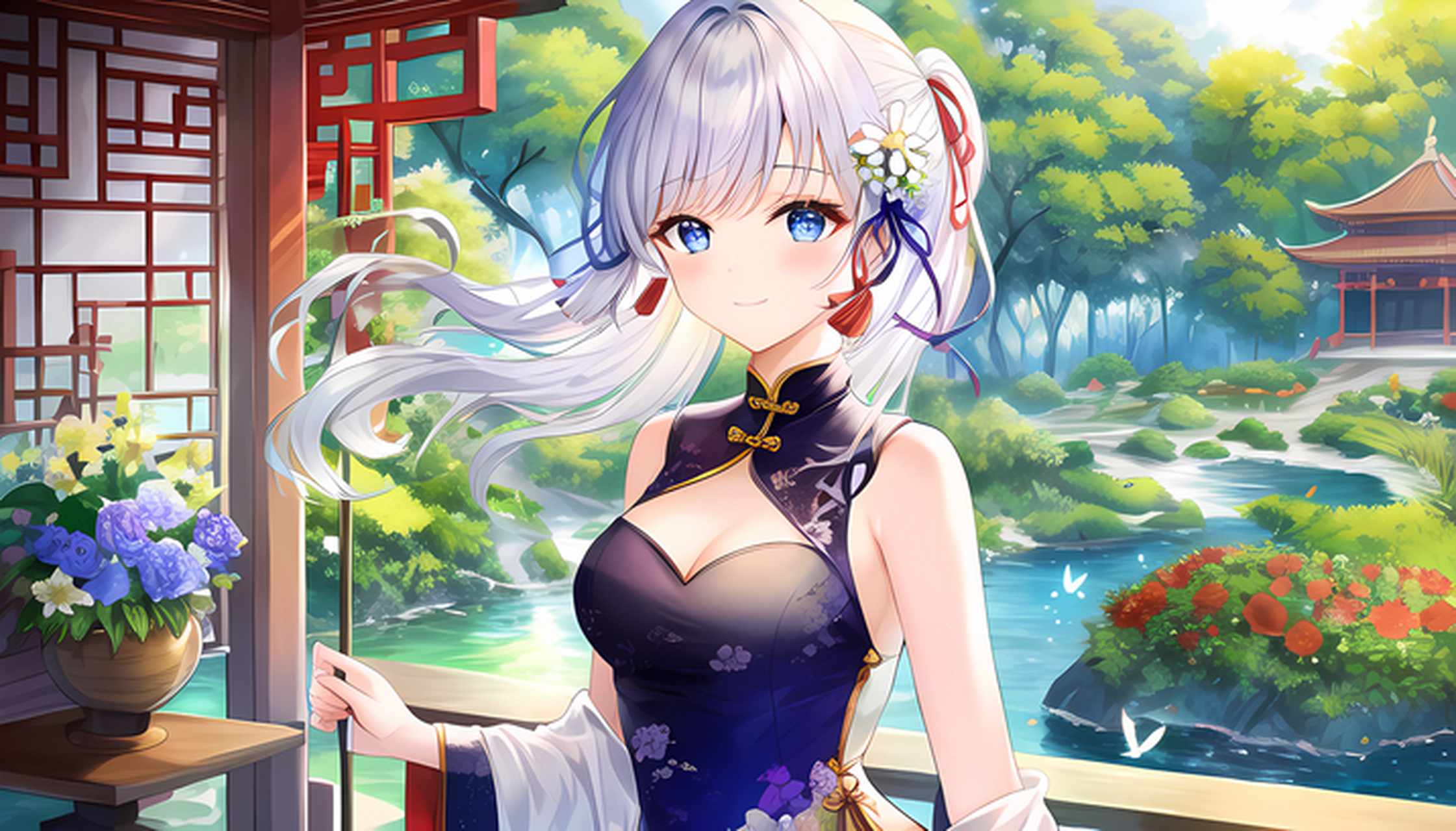 高考加油 原神旗袍神里绫华 祝莘莘学子旗开得胜#二次元美图#  #ai