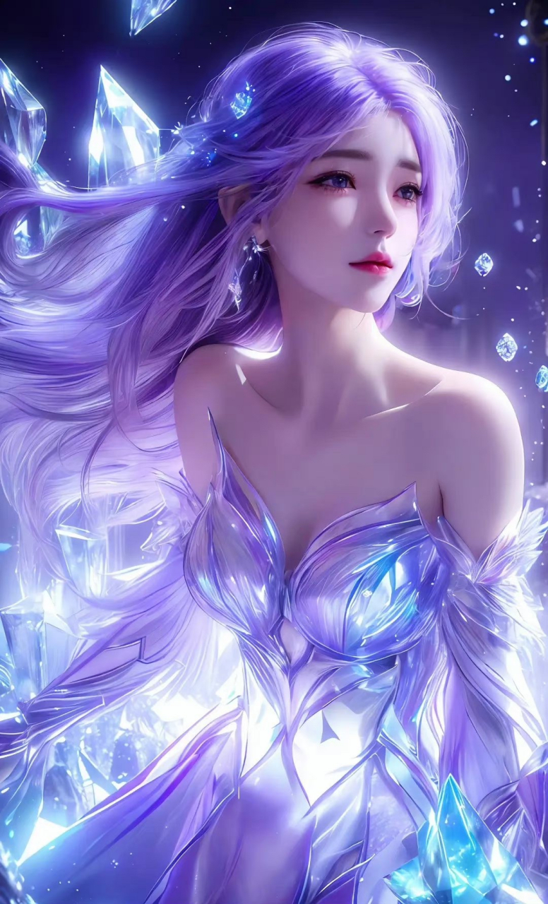 亮闪闪的紫色美女