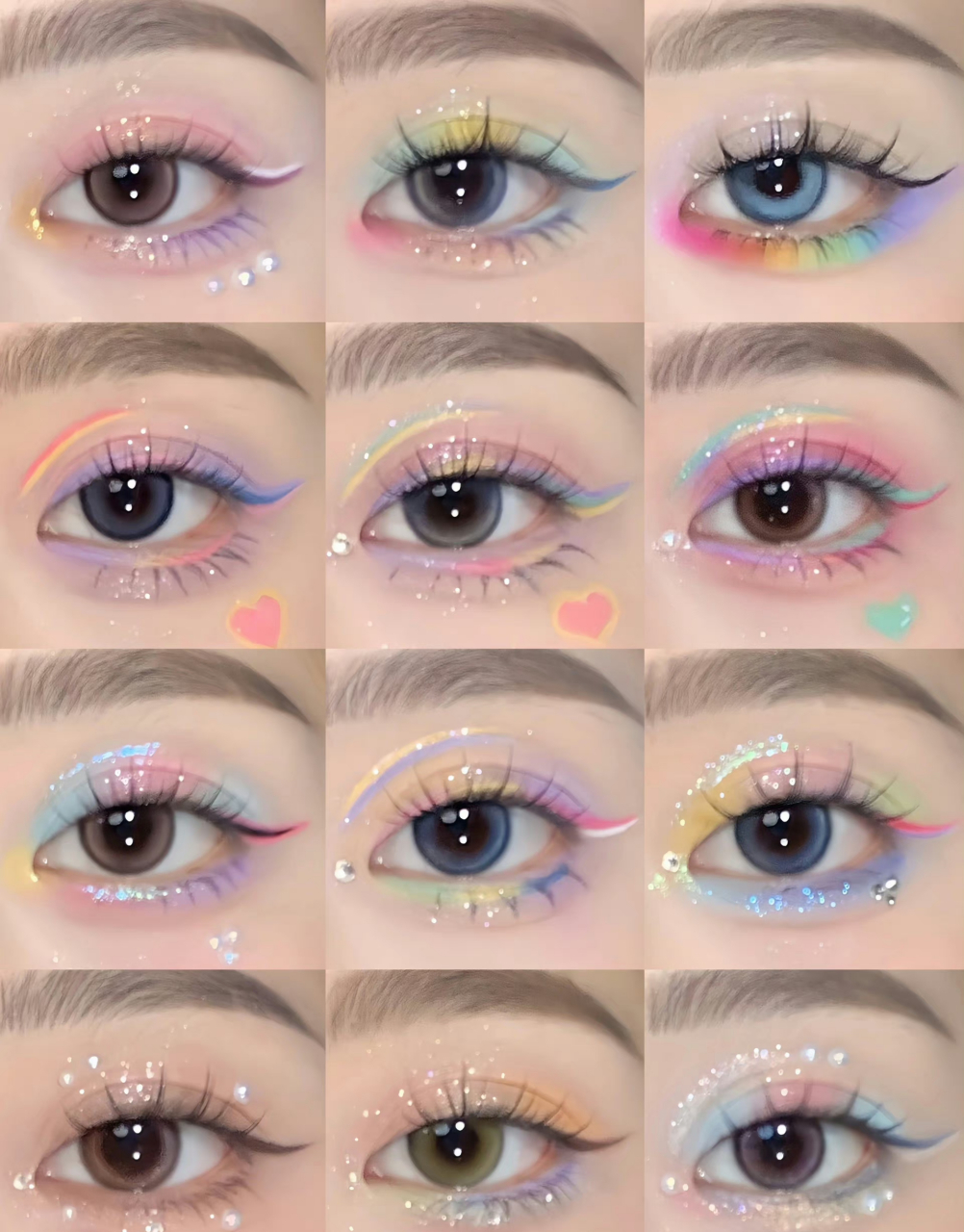 可爱鬼97  万圣节创意彩色眼妆合集  cr 瑶二六99 #百鬼惊魂派对