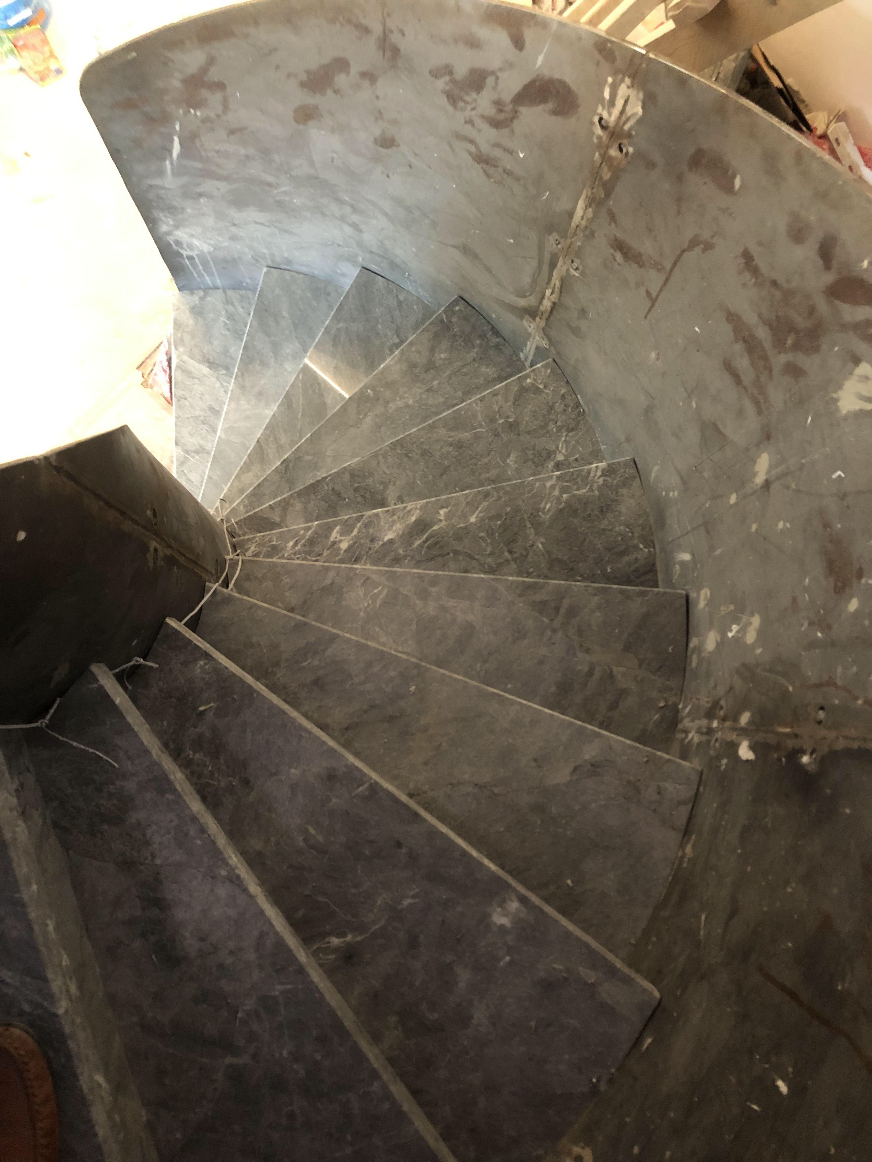 天津南一石材天然大理石幻影灰楼梯踏步