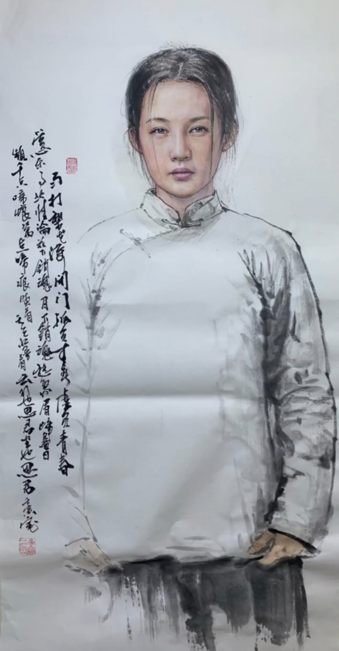 李一风老师人物画作品鉴赏:  李一风,中国国画艺术书画院副院长.